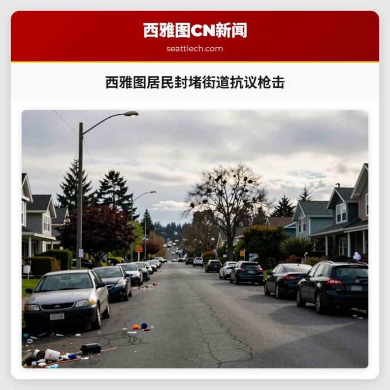 西雅图居民封堵街道抗议枪击