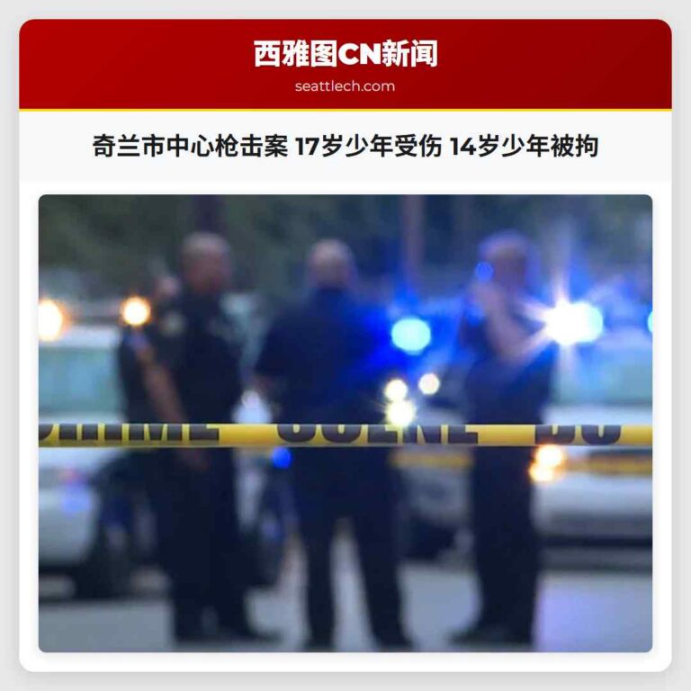 奇兰市中心枪击案 17岁少年受伤 14岁少年被拘