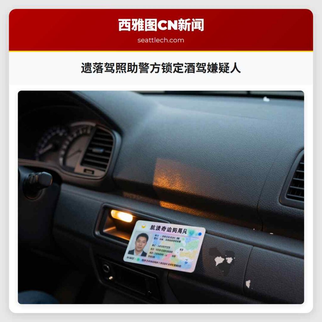 遗落驾照助警方锁定酒驾嫌疑人