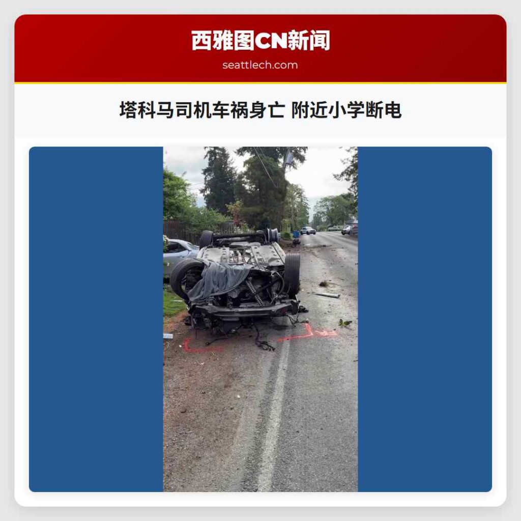 塔科马司机车祸身亡 附近小学断电