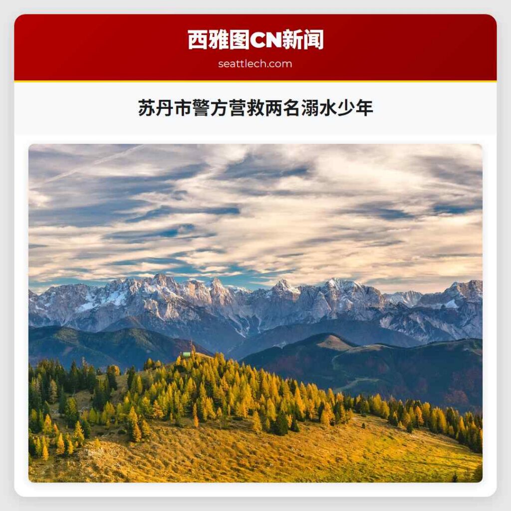 苏丹市警方营救两名溺水少年