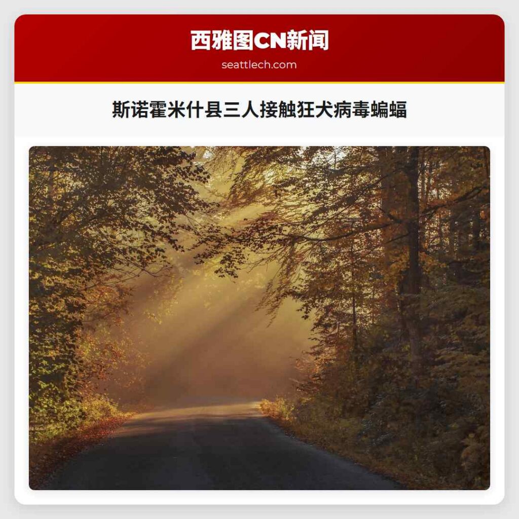 斯诺霍米什县三人接触狂犬病毒蝙蝠