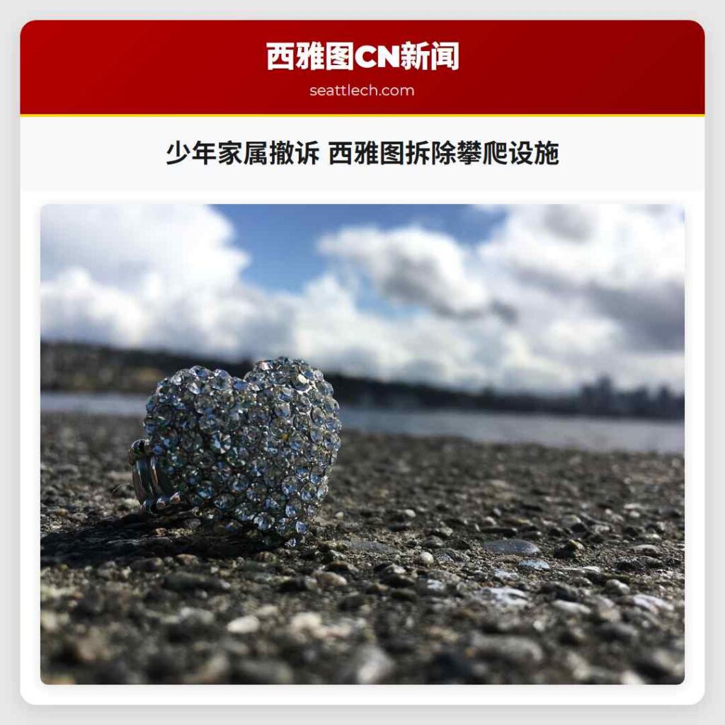 少年家属撤诉 西雅图拆除攀爬设施