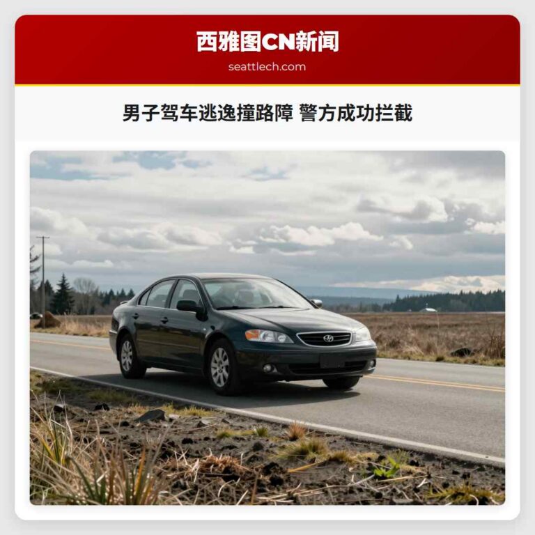 男子驾车逃逸撞路障 警方成功拦截