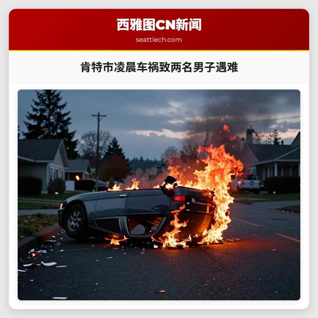 肯特市凌晨车祸致两名男子遇难
