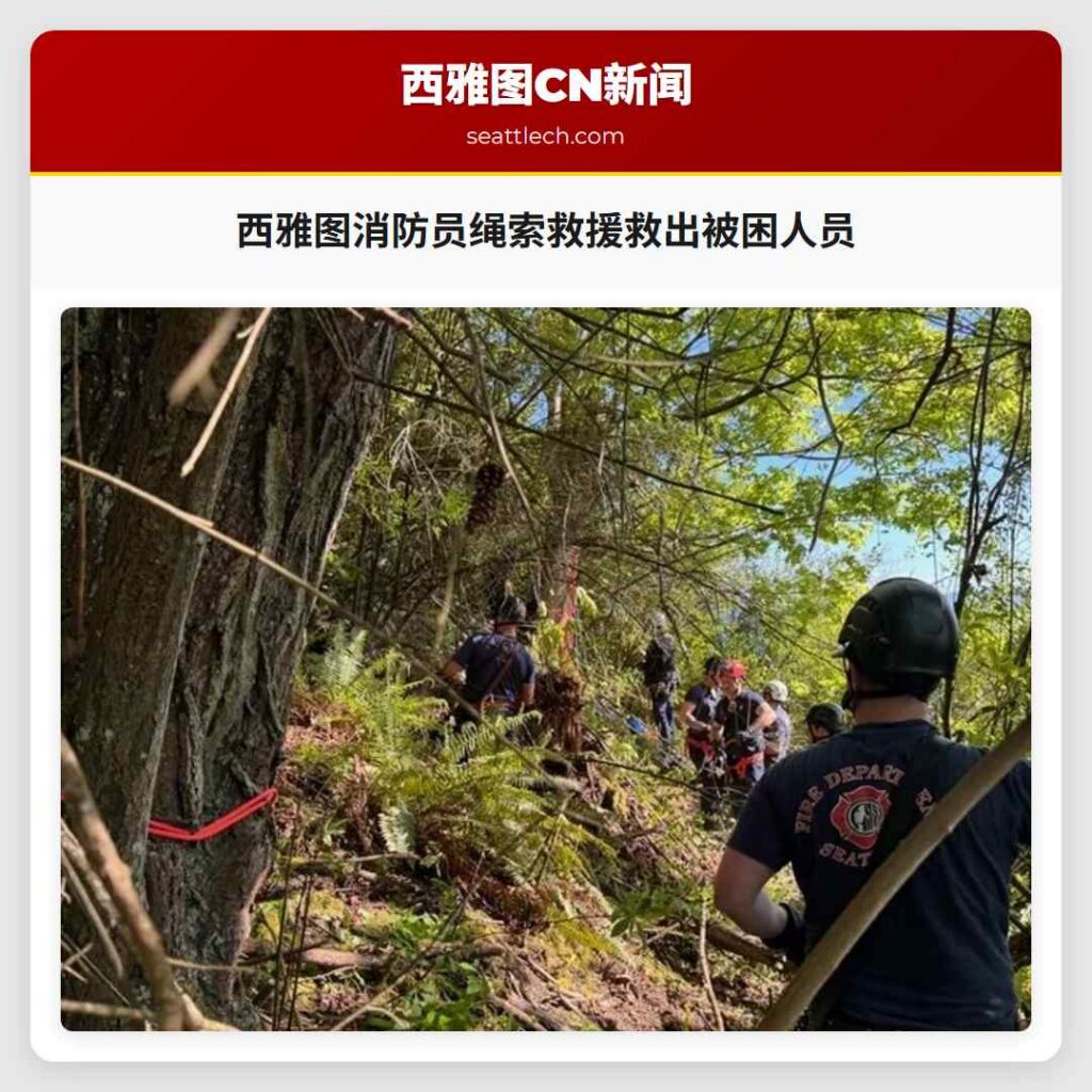 西雅图消防员绳索救援救出被困人员