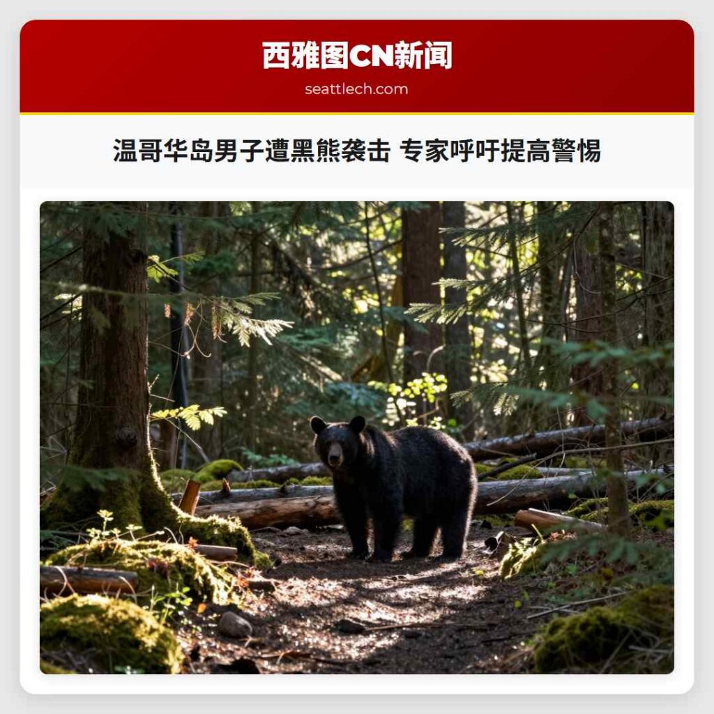 温哥华岛男子遭黑熊袭击 专家呼吁提高警惕