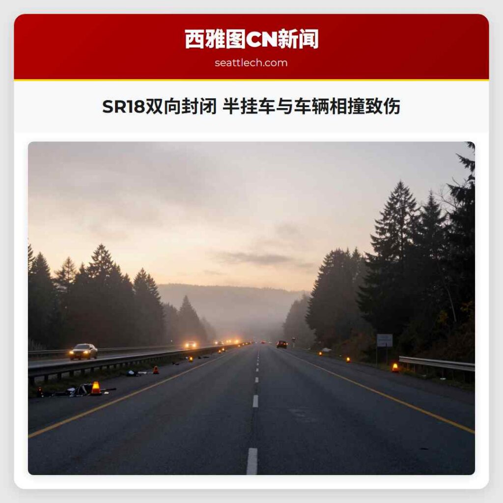 SR18双向封闭 半挂车与车辆相撞致伤