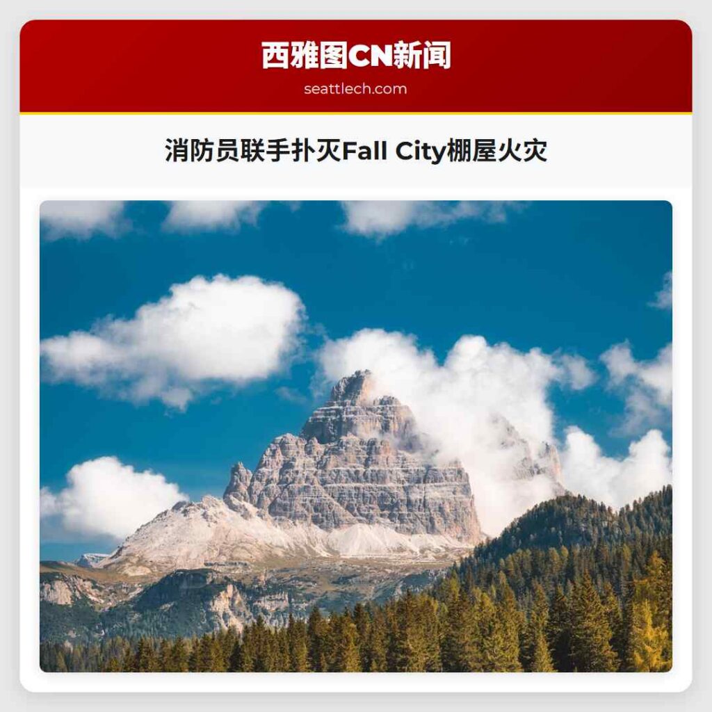 消防员联手扑灭Fall City棚屋火灾