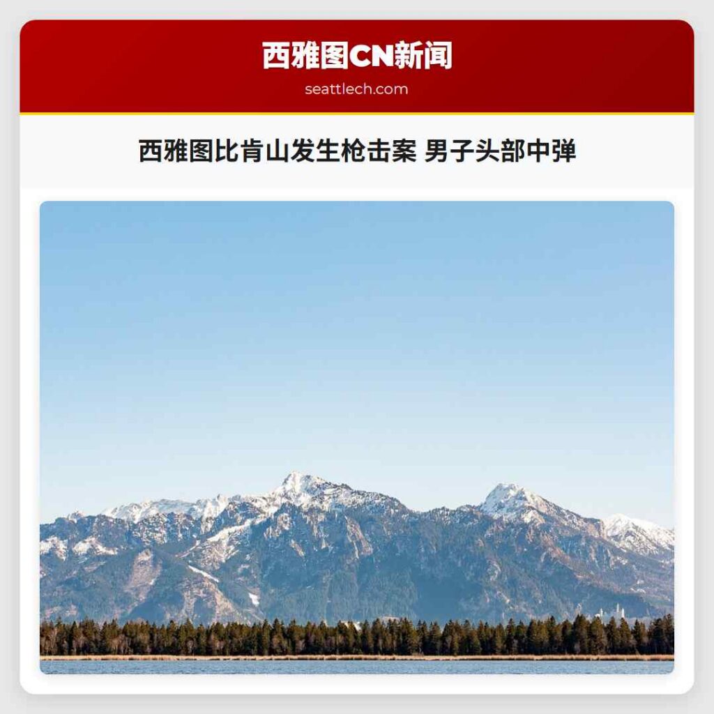 西雅图比肯山发生枪击案 男子头部中弹