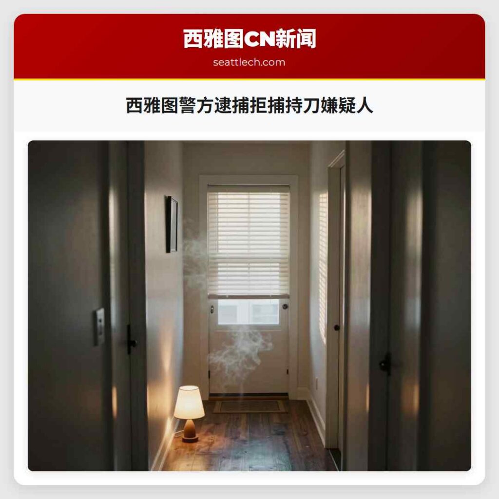 西雅图警方逮捕拒捕持刀嫌疑人