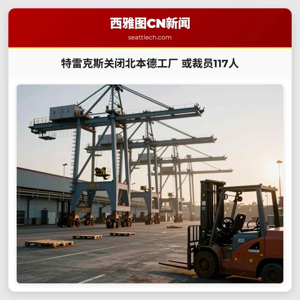 特雷克斯关闭北本德工厂 或裁员117人