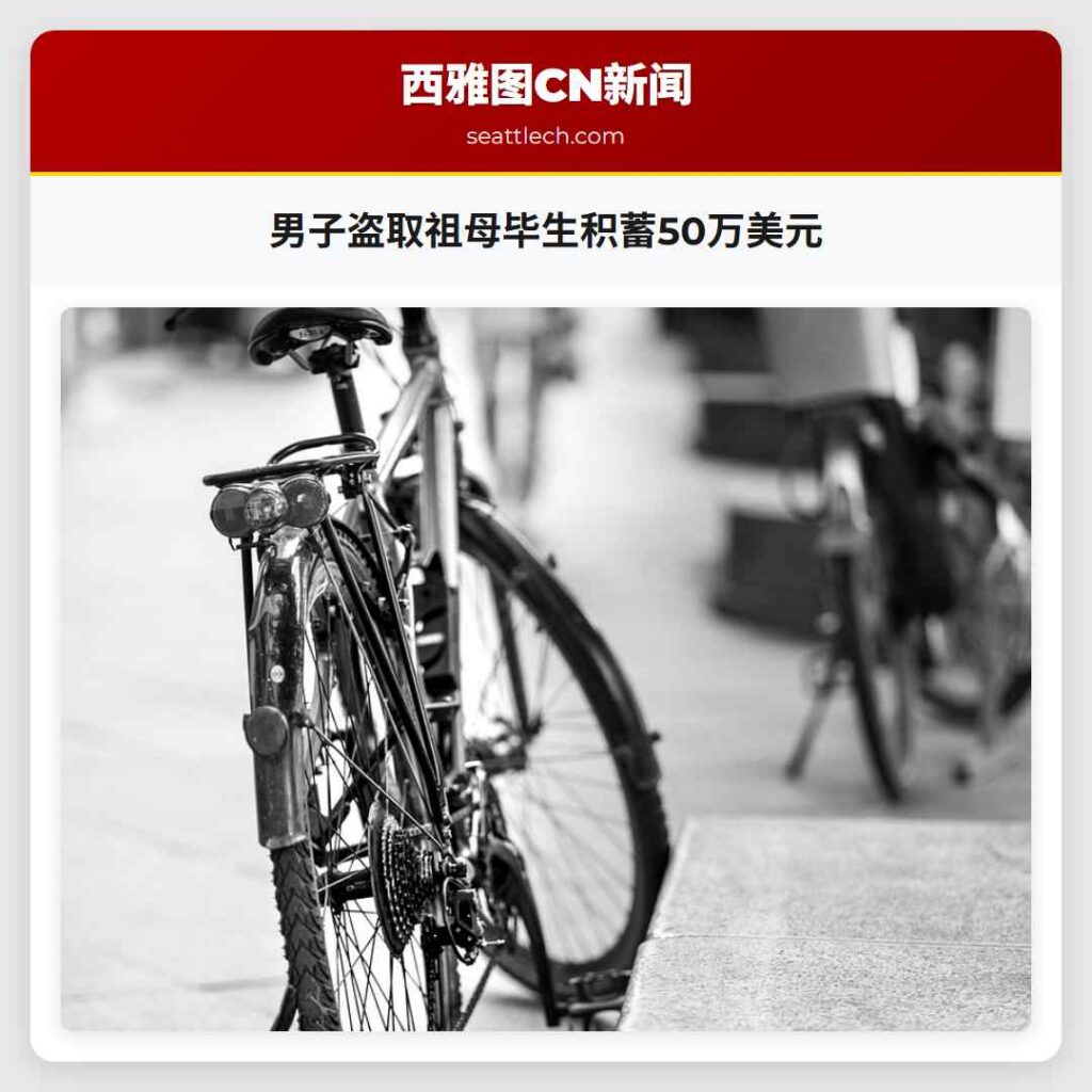 男子盗取祖母毕生积蓄50万美元