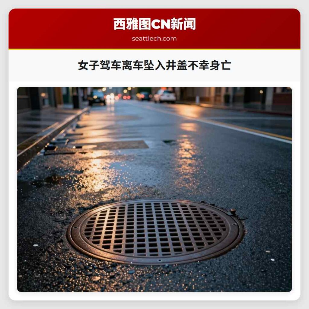 女子驾车离车坠入井盖不幸身亡