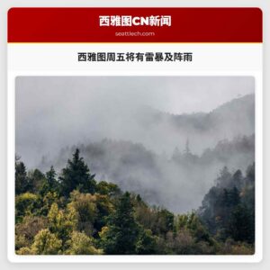 西雅图周五将有雷暴及阵雨