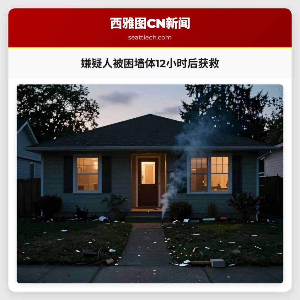 嫌疑人被困墙体12小时后获救