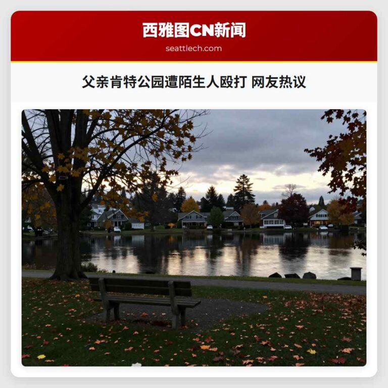 父亲肯特公园遭陌生人殴打 网友热议