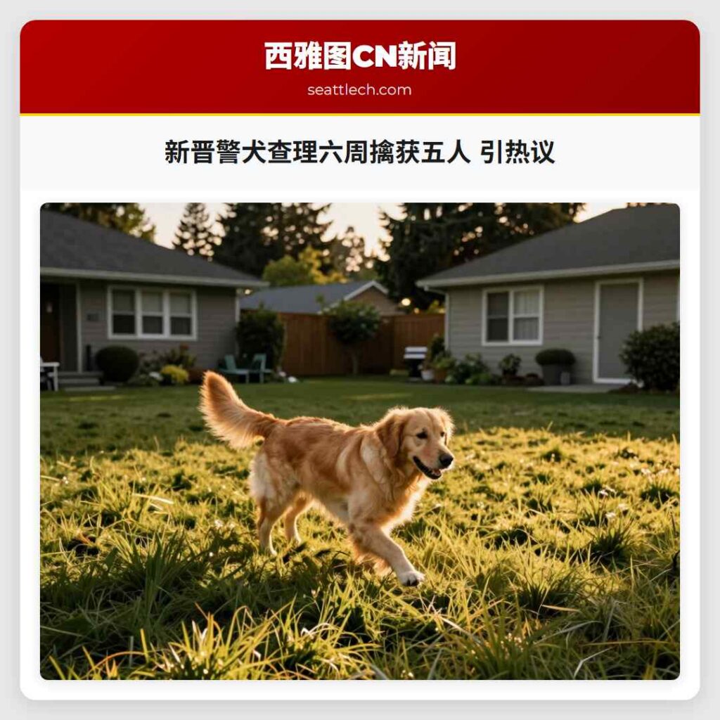新晋警犬查理六周擒获五人 引热议