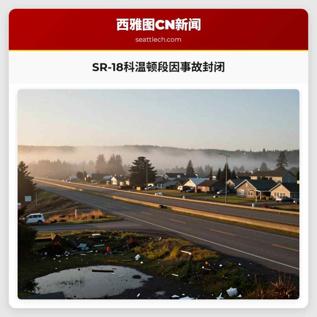 SR-18科温顿段因事故封闭