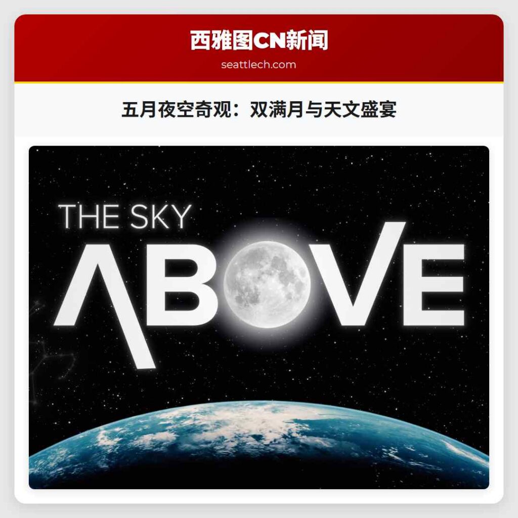 五月夜空奇观：双满月与天文盛宴