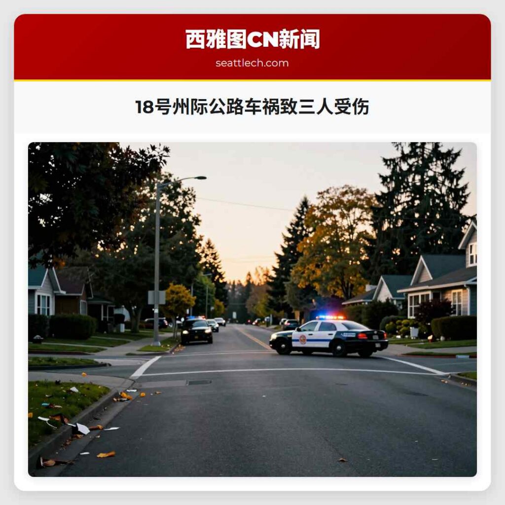 18号州际公路车祸致三人受伤