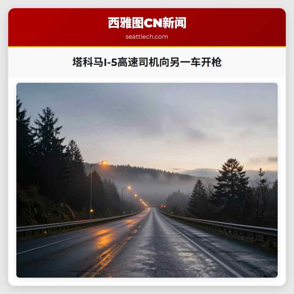 塔科马I-5高速司机向另一车开枪