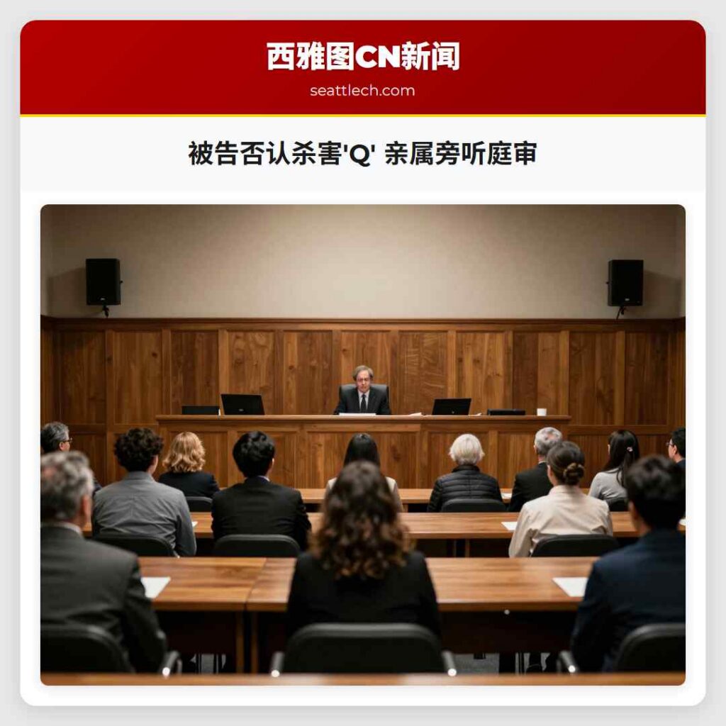 被告否认杀害'Q' 亲属旁听庭审
