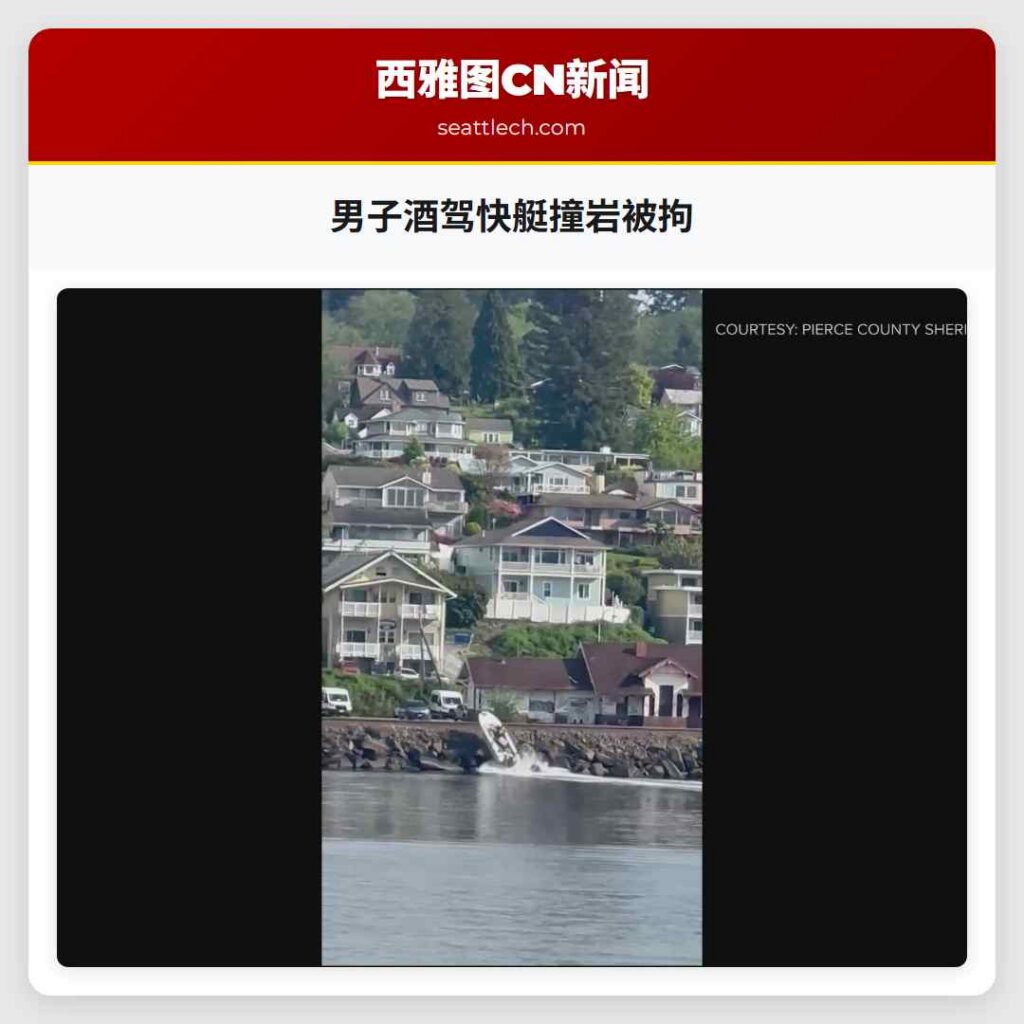 男子酒驾快艇撞岩被拘