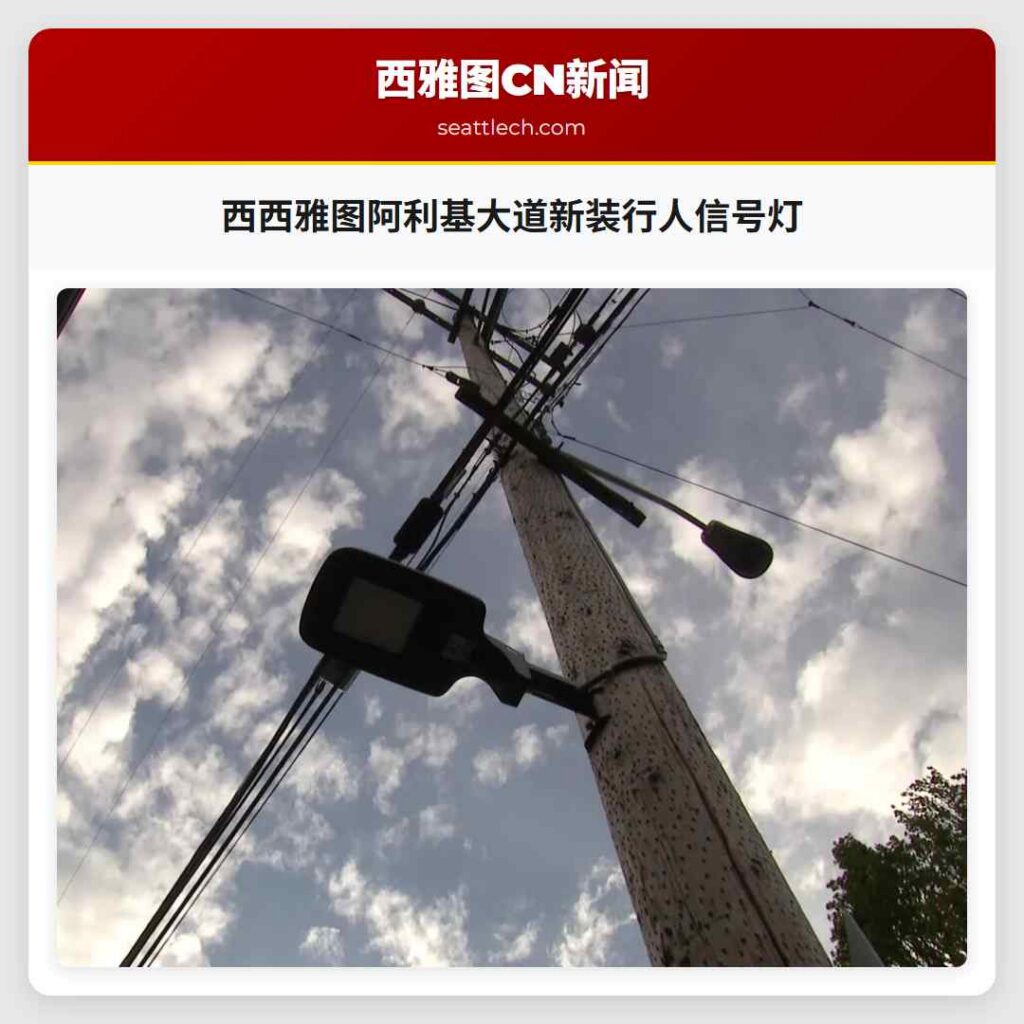 西西雅图阿利基大道新装行人信号灯