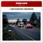 I-5南向车道恢复通行 事故清理完成