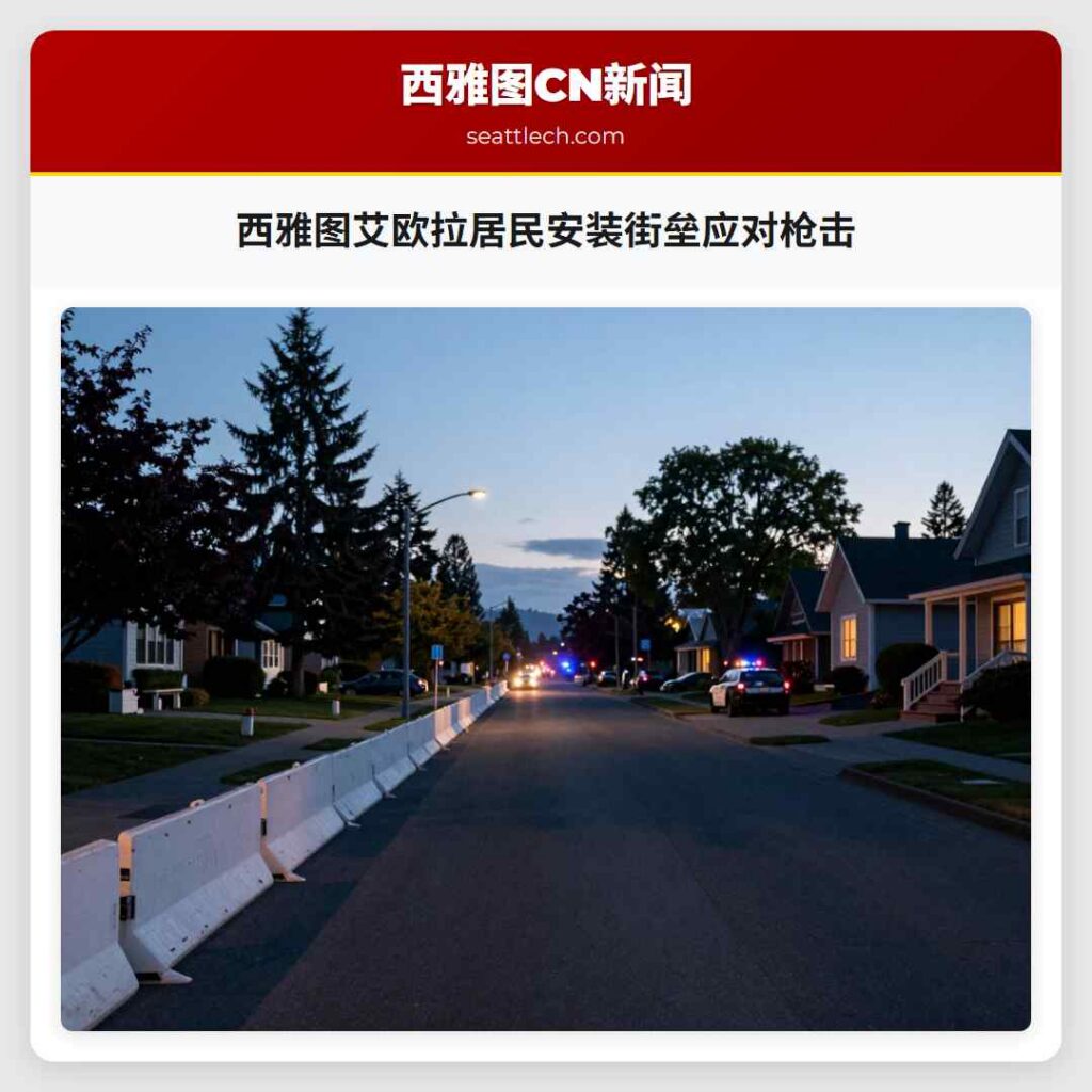 西雅图艾欧拉居民安装街垒应对枪击