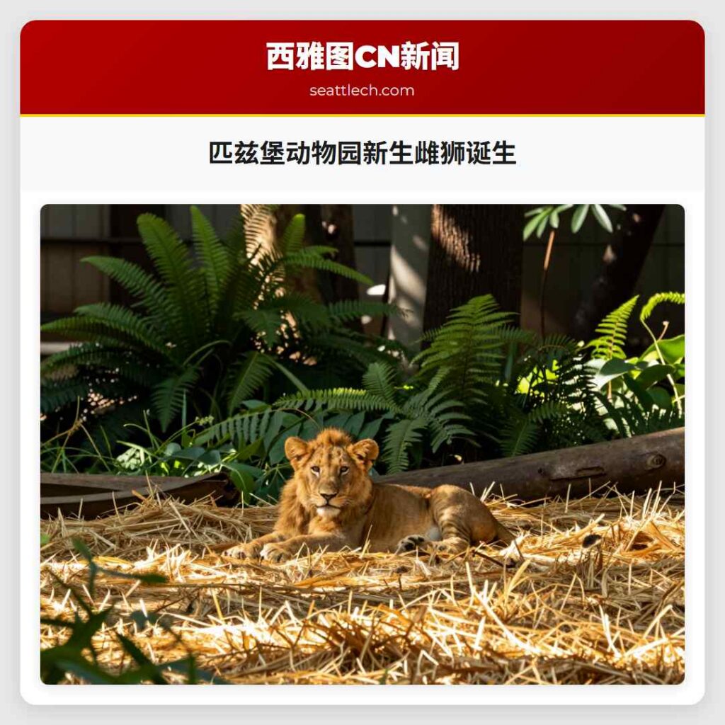 匹兹堡动物园新生雌狮诞生