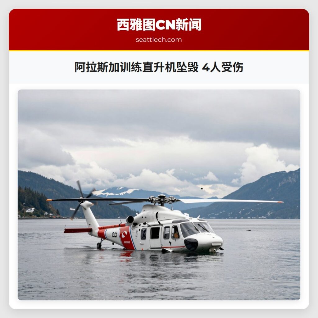 阿拉斯加训练直升机坠毁 4人受伤