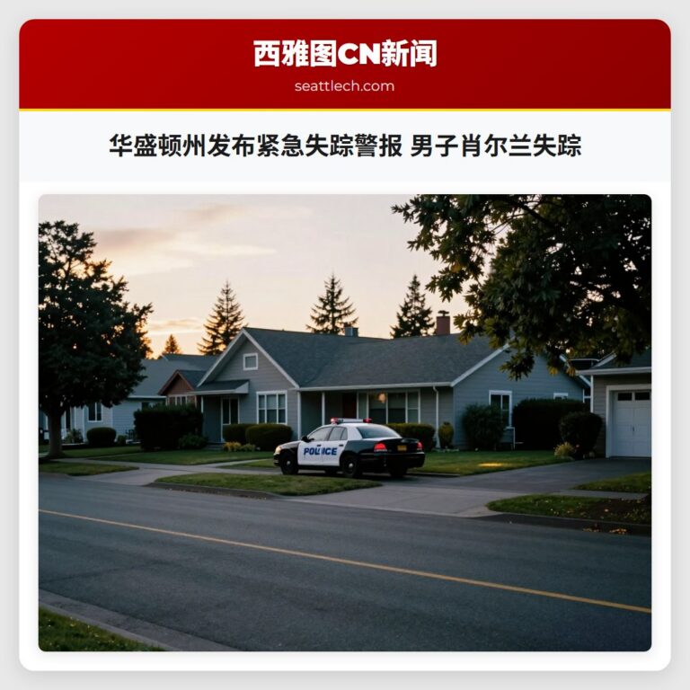 华盛顿州发布紧急失踪警报 男子肖尔兰失踪