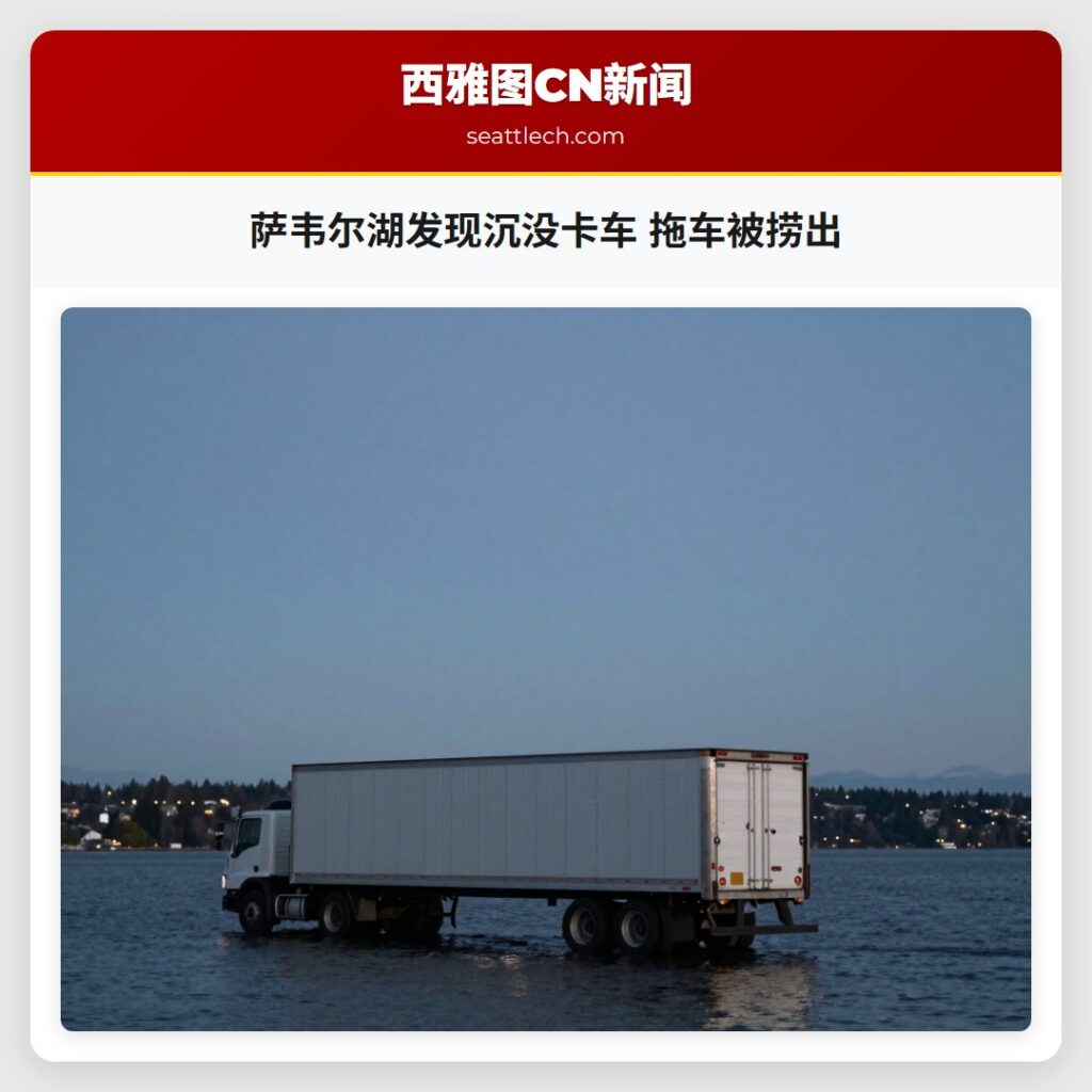 萨韦尔湖发现沉没卡车 拖车被捞出