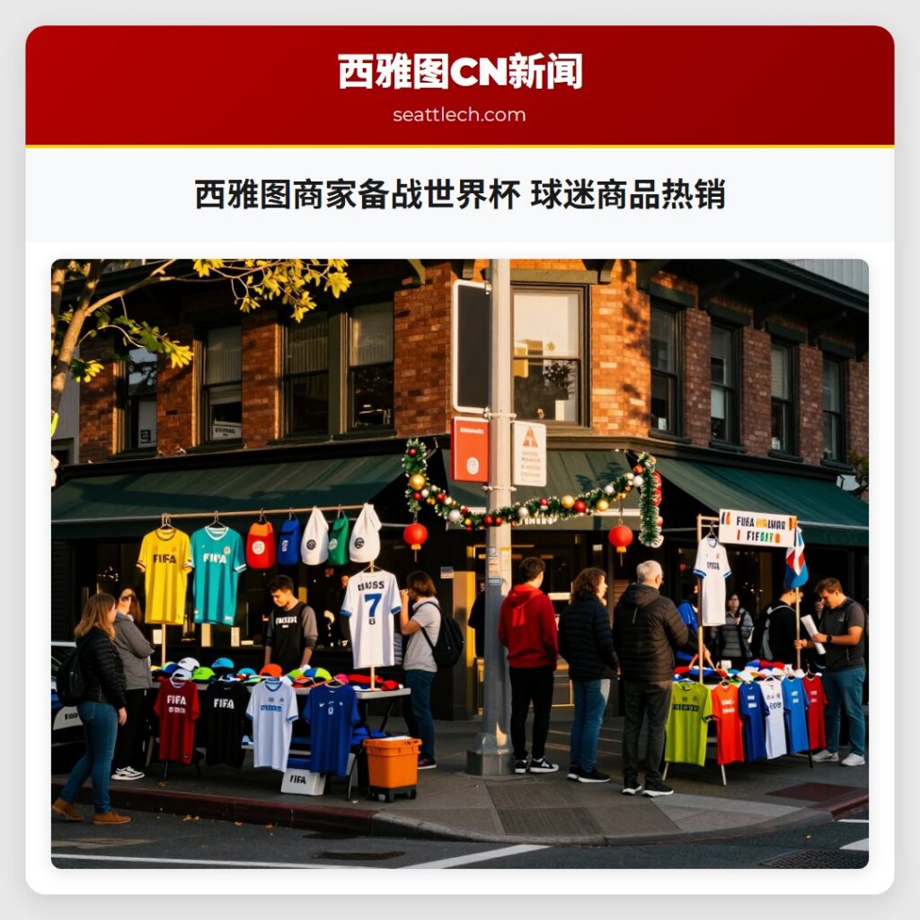 西雅图商家备战世界杯 球迷商品热销