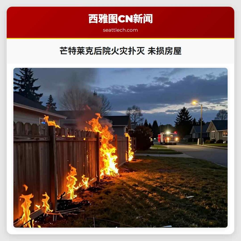 芒特莱克后院火灾扑灭 未损房屋