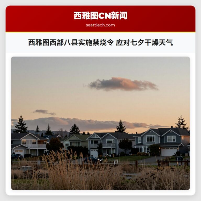 西雅图西部八县实施禁烧令 应对七夕干燥天气