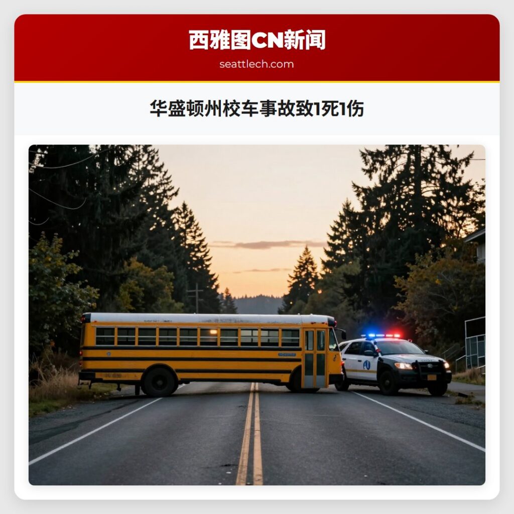 华盛顿州校车事故致1死1伤