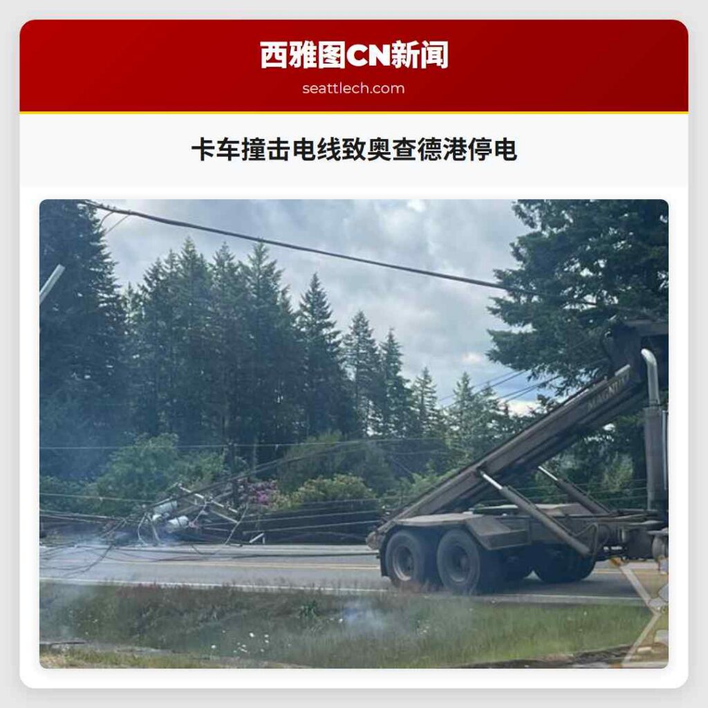 卡车撞击电线致奥查德港停电