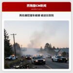 两名嫌犯撞车被捕 被送往医院
