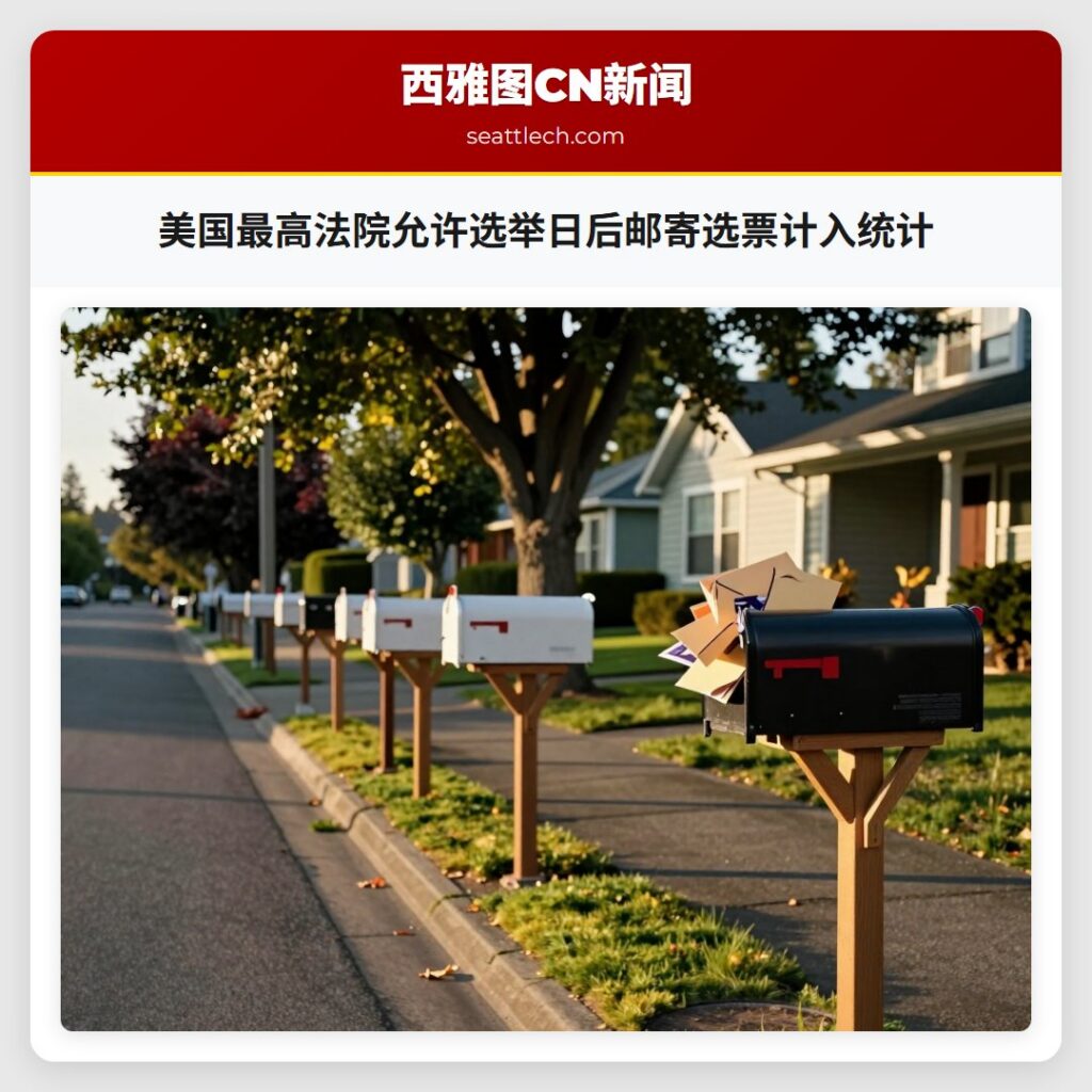 美国最高法院允许选举日后邮寄选票计入统计