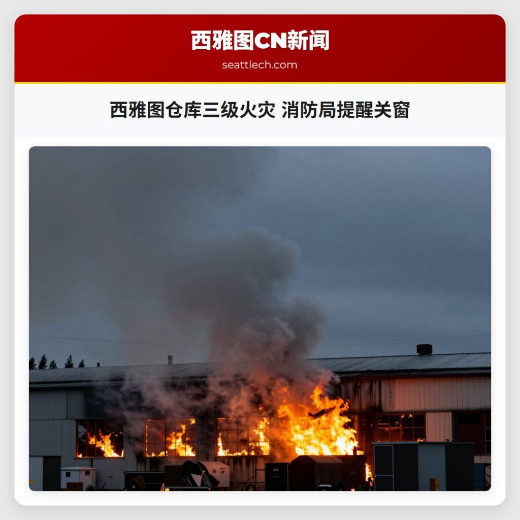 西雅图仓库三级火灾 消防局提醒关窗