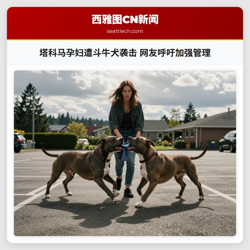 塔科马孕妇遭斗牛犬袭击 网友呼吁加强管理