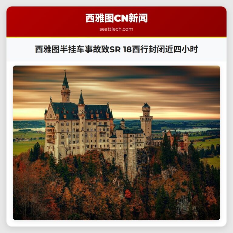 西雅图半挂车事故致SR 18西行封闭近四小时