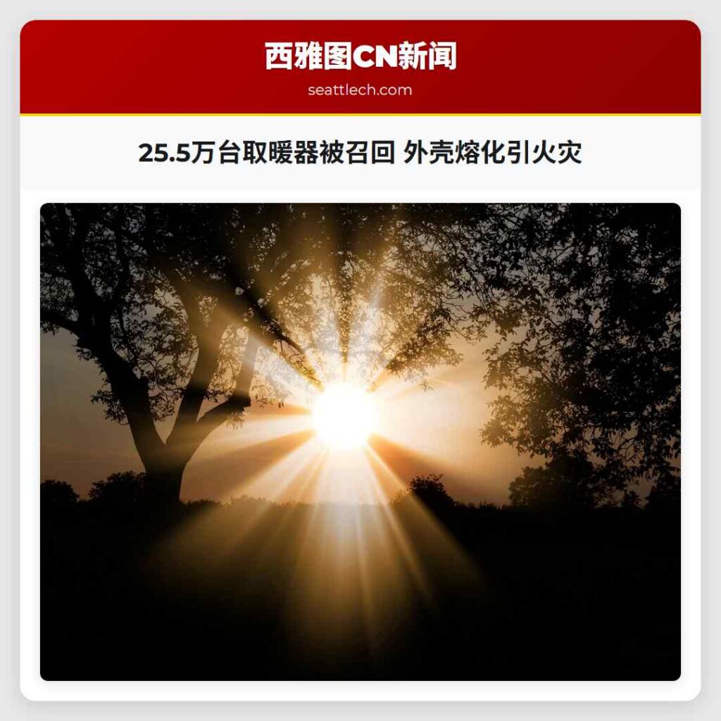 25.5万台取暖器被召回 外壳熔化引火灾