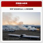 军用飞机坠毁引山火 人员紧急撤离