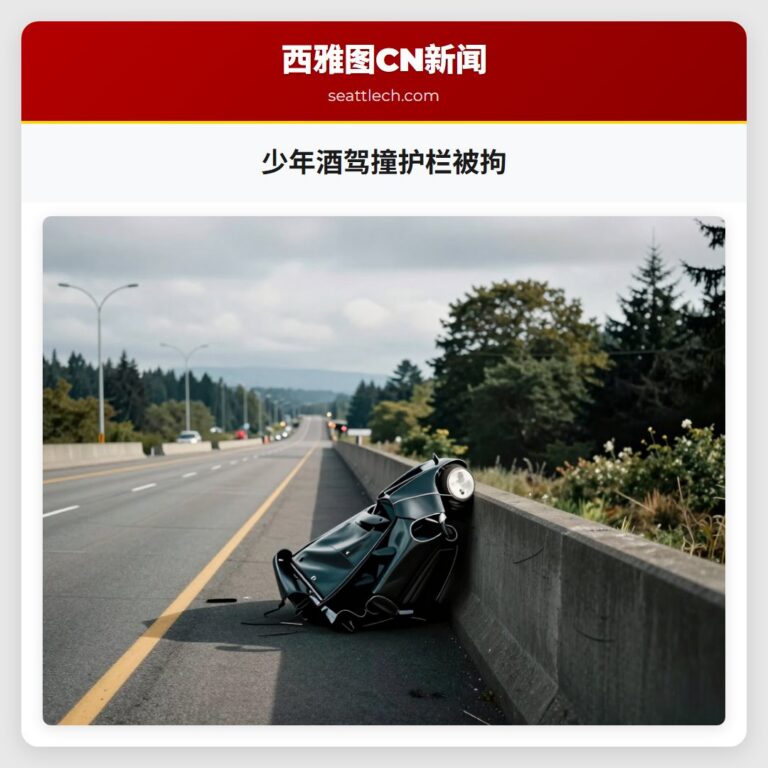 少年酒驾撞护栏被拘