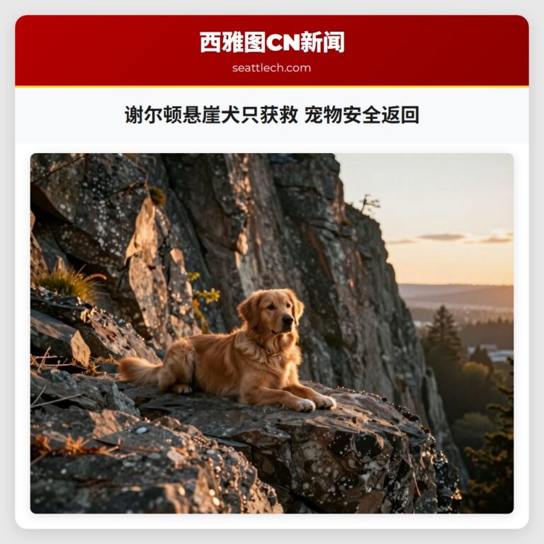 谢尔顿悬崖犬只获救 宠物安全返回