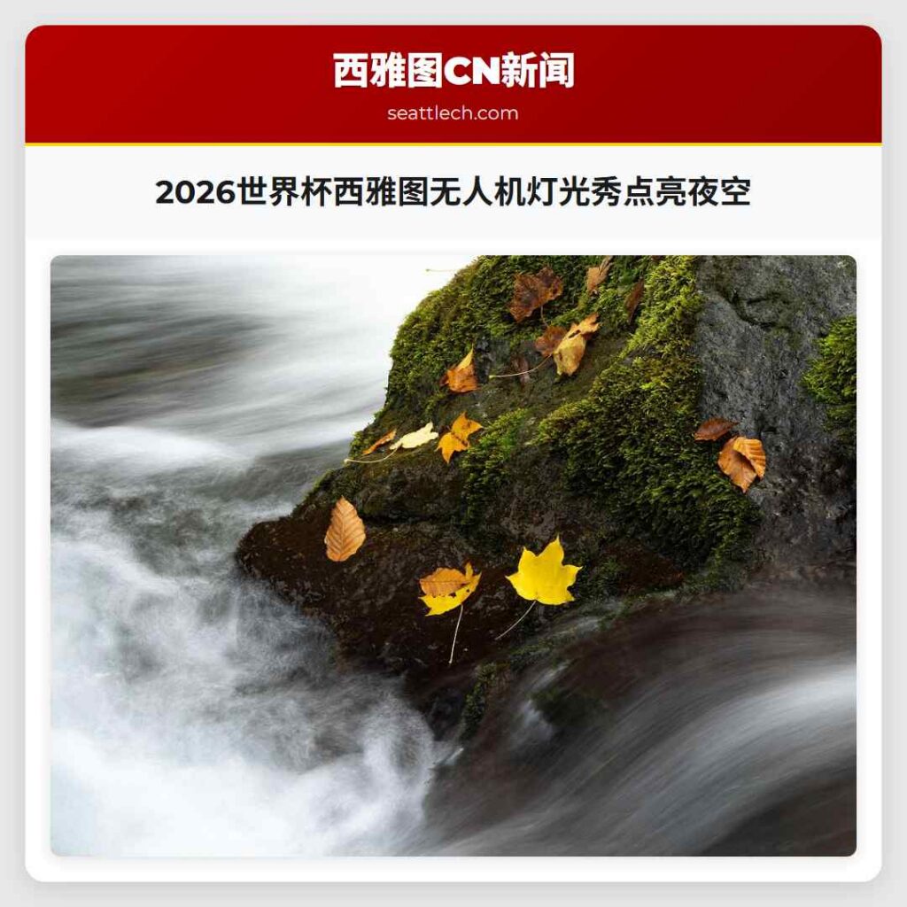 2026世界杯西雅图无人机灯光秀点亮夜空